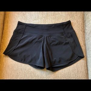 Lululemon Run Times Shorts Black 4” Inseam Size 6
